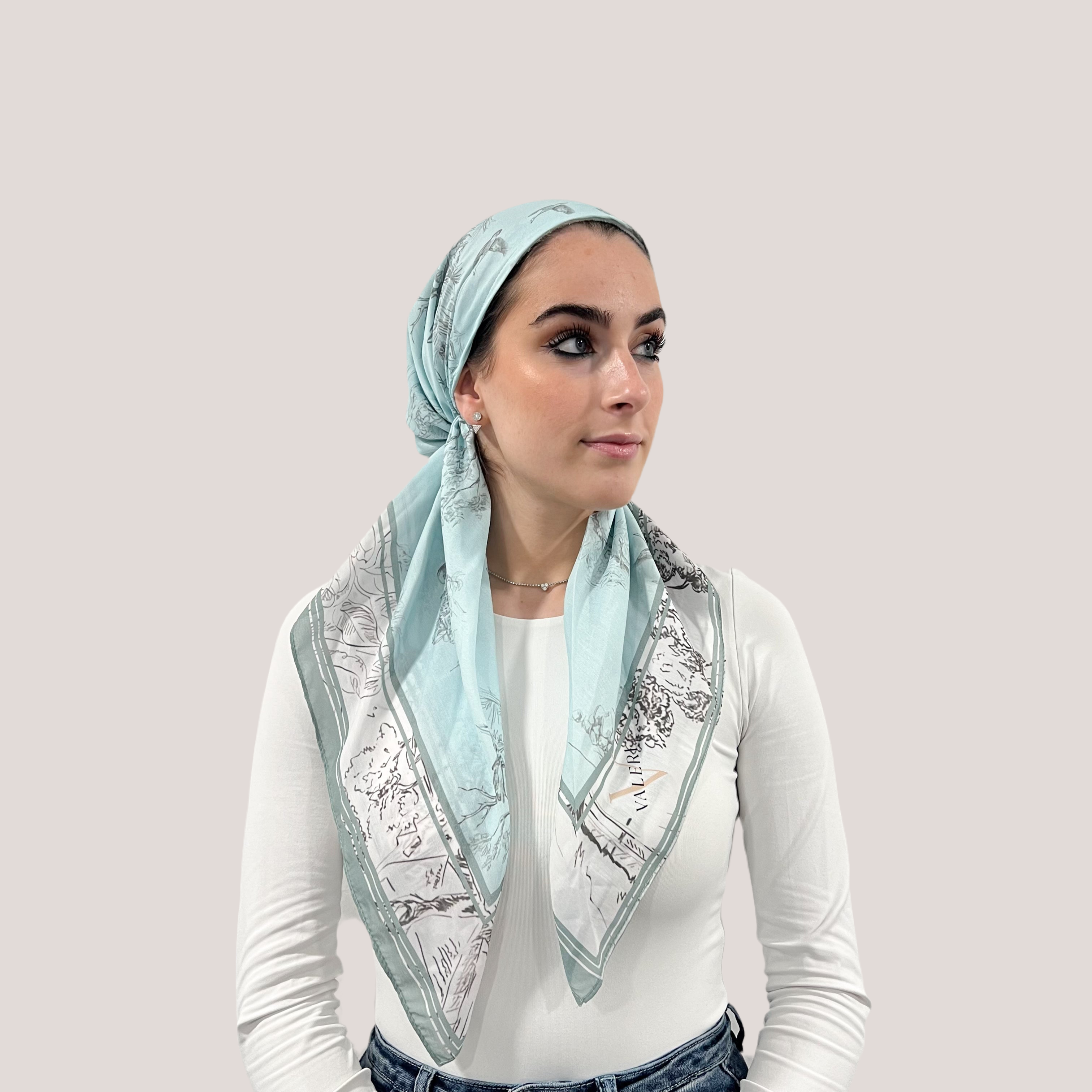 Toile Pre-Tied Scarf